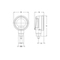 Digital pressure gauge fig. 11448 series CPG1200 stainless steel external thread